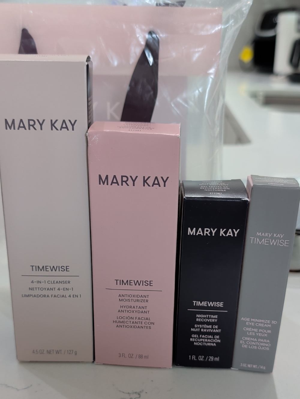 Mary Kay Timewise Skincare Set - Pink, Black, Gray